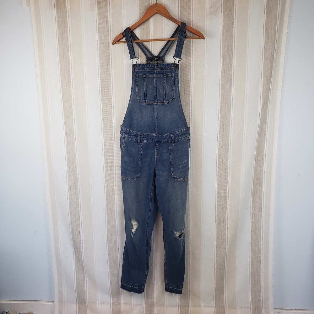 Indigo Blue Maternity Denim Jean Overalls Blue Size Small‎